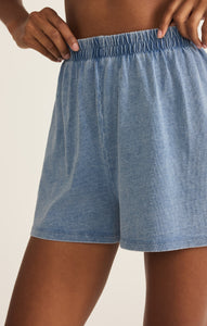 Scout Jersey Denim Shorts - Med Indigo