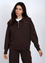 Load image into Gallery viewer, Sean Soft Knit Half Zip Pullover - Umber Melange (Brown) Style 77T000SO
