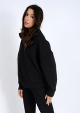 Load image into Gallery viewer, Seanni Soft Knit Half Zip Pullover - Black - Style 77T007SO
