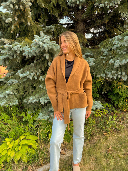 Sedona Shawl Collar Coat - Coffee