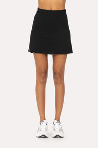 Courtside Tennis Skort - White - Black