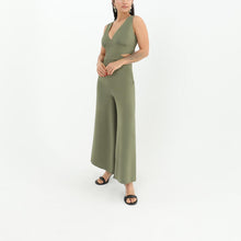 Load image into Gallery viewer, Sleeveless Cut Out Jumpsuit -Khaki Green
