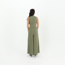 Load image into Gallery viewer, Sleeveless Cut Out Jumpsuit -Khaki Green
