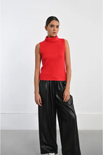 Load image into Gallery viewer, Sleeveless Turtleneck Sweater Tank - Navy (Style: EL926DN)
