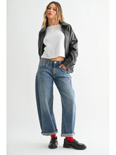 Load image into Gallery viewer, Slim Stretch Barrel Cuff Jeans - Med Denim (JP420)
