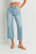 Load image into Gallery viewer, Slim Wide Leg Jeans - Light Wash
