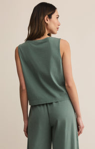 Sloan Jersey Jersey V-neck Top - Hunter Green