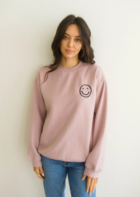 Smile Crewneck Sweatshirt - Asst Colors