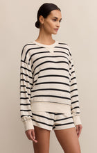 Load image into Gallery viewer, Stand Out Striped Sweatshirt - Blk Stripes on Crystal
