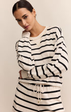 Load image into Gallery viewer, Stand Out Striped Sweatshirt - Blk Stripes on Crystal
