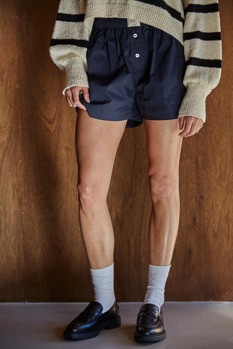 Stay In Boxer Shorts - Navy Blue (Style #L8451)