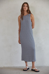 Alias Striped Midi - Navy / Ivory