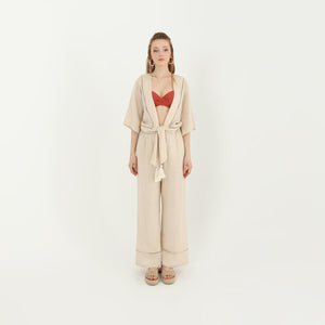 Summer Linen Pants - Ecru