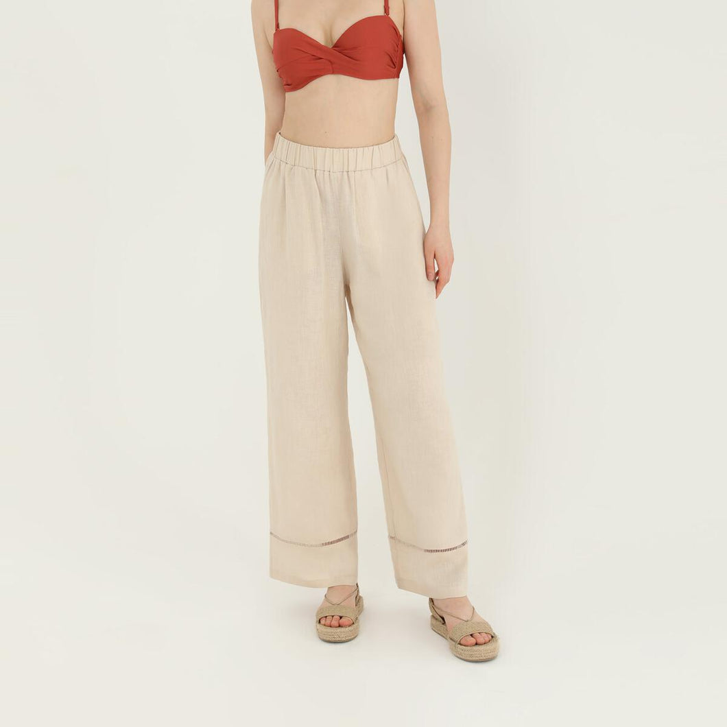 Summer Linen Pants - Ecru