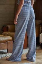 Load image into Gallery viewer, Sunday Stripe Knit Pant - Cream/Mocha - Grey/Blue Stripes (Style L8945B)
