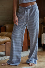 Load image into Gallery viewer, Sunday Stripe Knit Pant - Cream/Mocha - Grey/Blue Stripes (Style L8945B)
