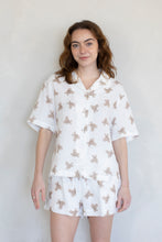 Load image into Gallery viewer, Teddy Print PJ Shirt - Ivory w/ Teddy Bears Print
