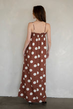 Load image into Gallery viewer, Poppy Polka Dot Dress - Brown w/ Large Ivory Polka Dots
