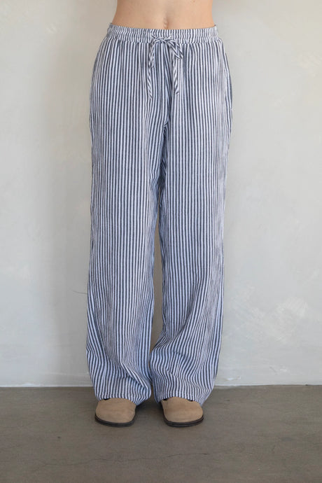 Benji Boxer Lounge Pants - Navy Stripe