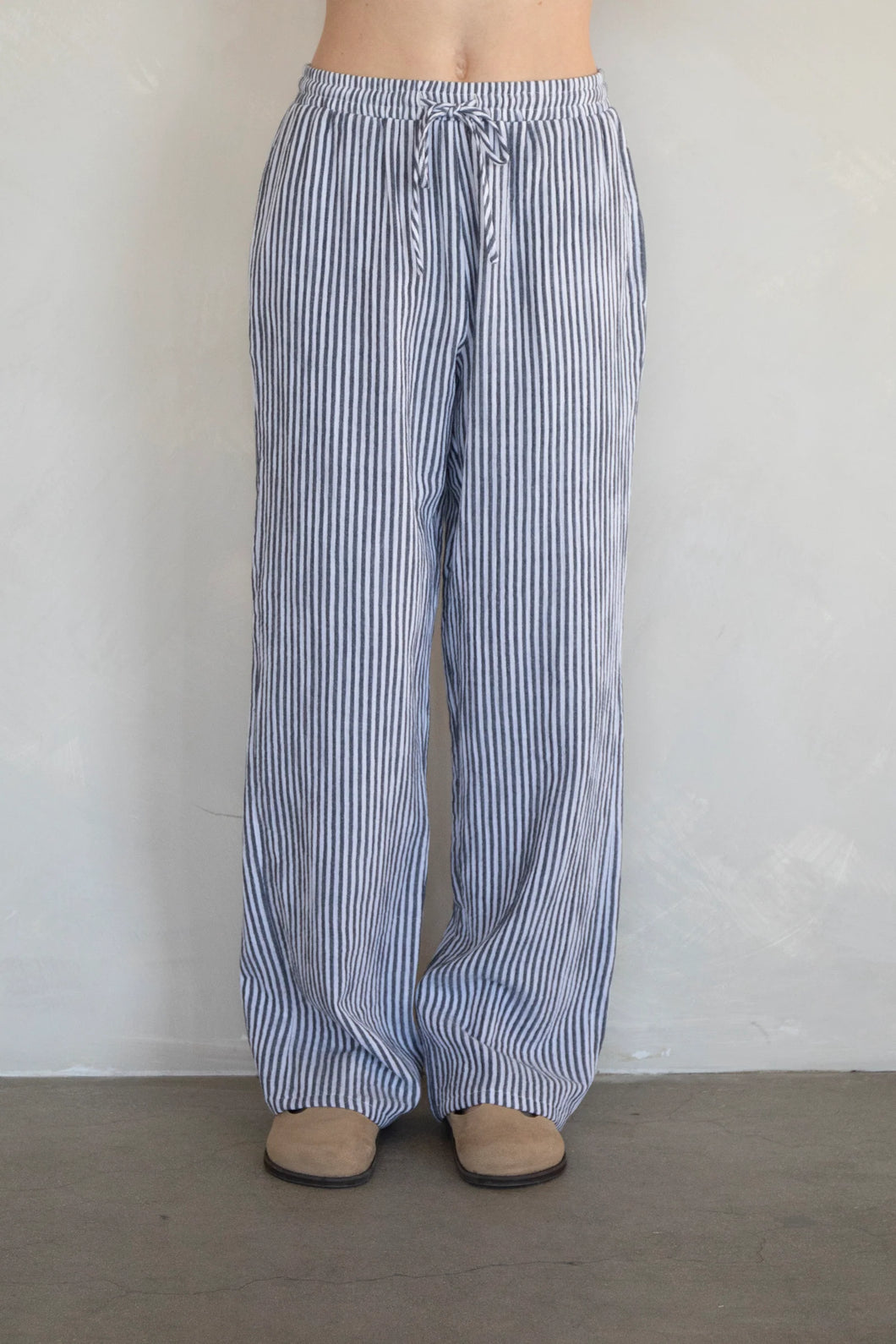 Benji Boxer Lounge Pants - Navy Stripe
