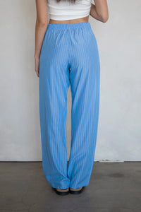 Lexie Boxer Lounge Pants - Blue Stripe