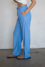 Load image into Gallery viewer, Lexie Boxer Lounge Pants - Blue Stripe
