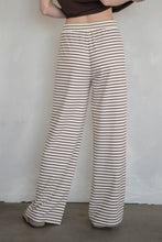 Load image into Gallery viewer, Dani Lounge Pants - Ivory Stripe Style: TBP14067
