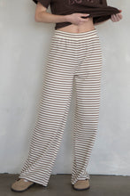Load image into Gallery viewer, Dani Lounge Pants - Ivory Stripe Style: TBP14067
