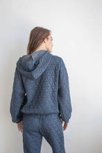 Load image into Gallery viewer, Aston Quilted Hooded Sweatshirt - Olive - Navy
