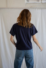 Load image into Gallery viewer, Ribbon Holiday Tee - Navy w/ red
