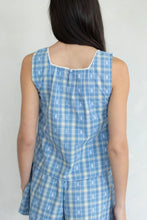 Load image into Gallery viewer, Alice Blouse - Blue Plaid Print (Style # TBT14300)
