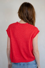Load image into Gallery viewer, Piper Sleeveless Vest Cardigan - Tomato Red
