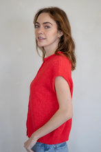 Load image into Gallery viewer, Piper Sleeveless Vest Cardigan - Tomato Red
