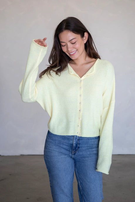 Piper Cardigan - Grey/White or Ivory/Black or Butter