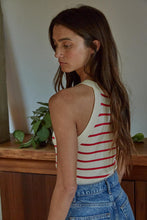 Load image into Gallery viewer, Talk About It Tank - Cream/Red - Black/Cream (W1651)
