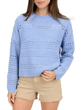 Load image into Gallery viewer, Talulla Sweater - Azure or White/Blk/Beige Stripe
