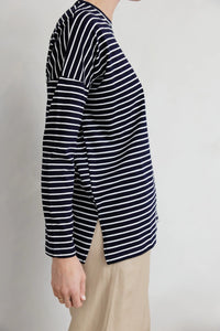 Tate Top - Cream/Blk - Navy/White