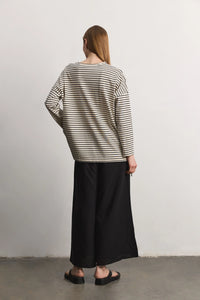 Tate Top - Cream/Blk - Navy/White