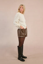 Load image into Gallery viewer, Lace Textured Striped Sweater - Black (Style LAF117DN)
