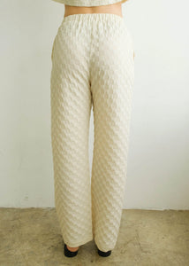 Textured Lounge Pant - Cream