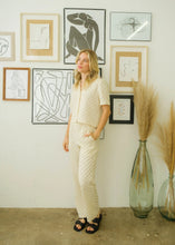 Load image into Gallery viewer, Textured Lounge Pant - Cream
