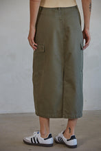 Load image into Gallery viewer, Tulum Skirt - Olive Denim
