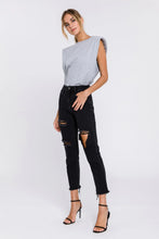 Load image into Gallery viewer, Padded Shoulder Top - Grey (Style: UK704T)
