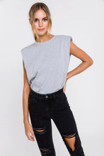 Load image into Gallery viewer, Padded Shoulder Top - Grey (Style: UK704T)
