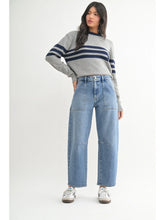 Load image into Gallery viewer, Utility Seamed Barrel Jeans - Med Wash (BP203J)
