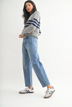 Load image into Gallery viewer, Utility Seamed Barrel Jeans - Med Wash (BP203J)

