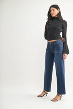 Load image into Gallery viewer, Utility Slim Wide Leg Jeans- Dark Denim (Style: JP384-DK)

