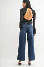 Load image into Gallery viewer, Utility Slim Wide Leg Jeans- Dark Denim (Style: JP384-DK)
