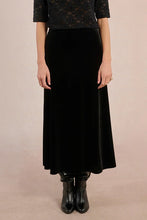 Load image into Gallery viewer, Elevated Velvet Skirt - Black
