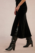 Load image into Gallery viewer, Elevated Velvet Skirt - Black
